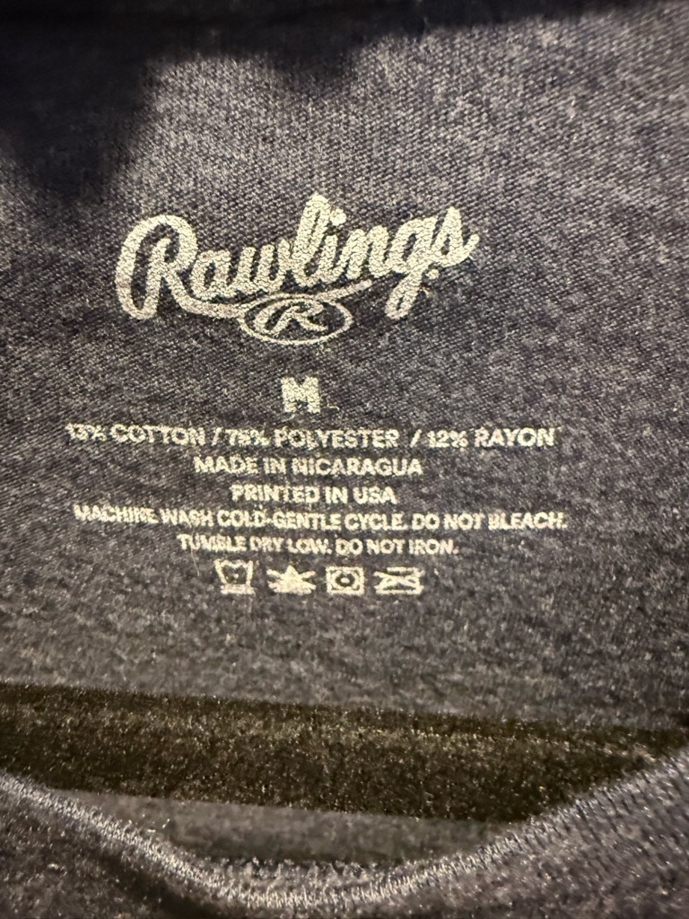 Rawlings Heather Gray Short-Sleeve Tee with Red and Cream Flag Graphic - Picture 3 of 3